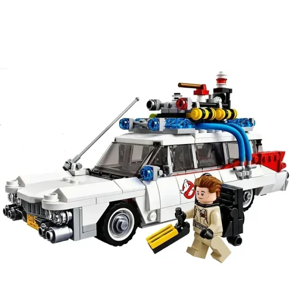 In Stock MOC Compatible 21108 Ghost Busters Ecto-1 Movie Car Building Blocks DIY Toys Assembly Model For Kids Boys Girls Gifts