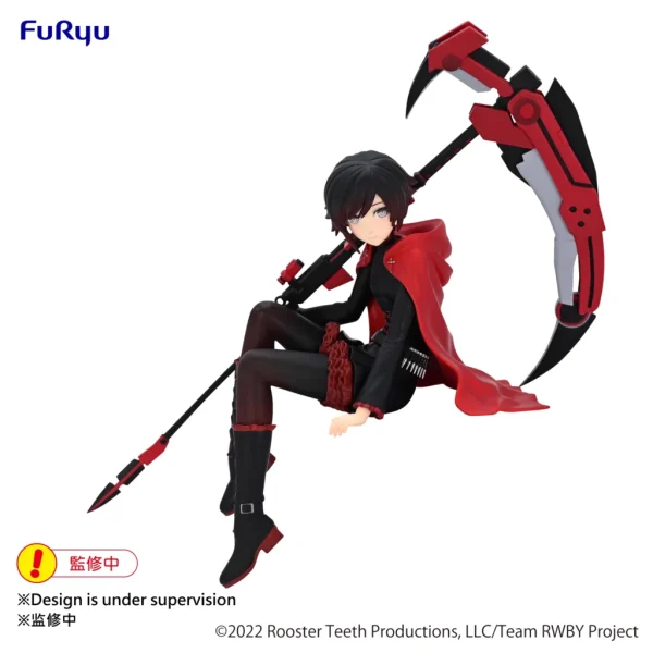 Original RWBY Ruby Rose Noodle Stopper Anime Action Figure Toys 24cm PVC Model Collectible Kids Birthday Xmas Gift