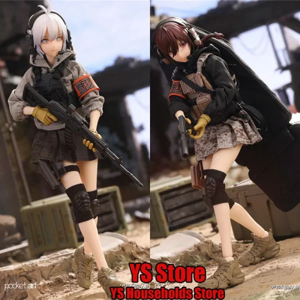 PA003 1/12 Cute Trust Sisters Moveable Action Figure Assassin Sasha PA004 Guardian Lian Dolls 6" Full Set Hobby Collection
