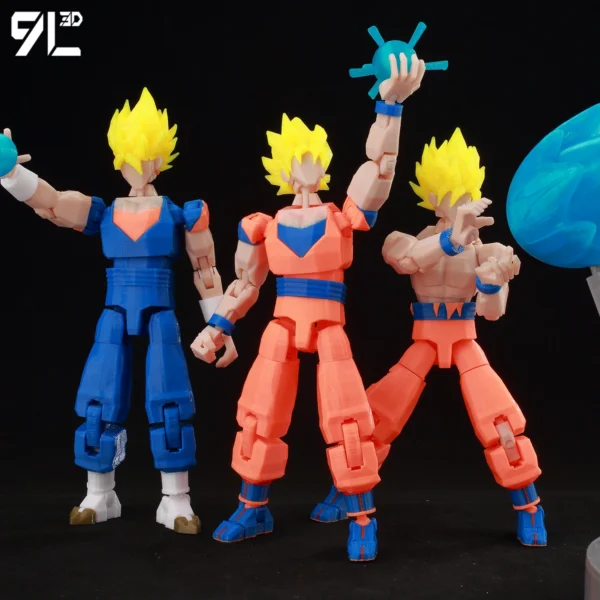 9L3D Printed Dragon Ball Son Goku Vegeta​ Beerus Frieza Anime Lucky13 Dummy13 Titan13 Action Figures Multi-Jointed Movable Toys - Image 2