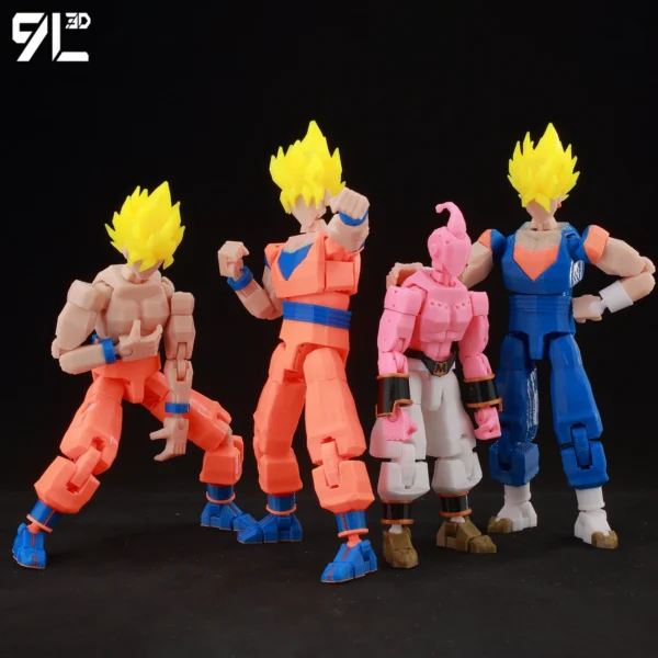 9L3D Printed Dragon Ball Son Goku Vegeta​ Beerus Frieza Anime Lucky13 Dummy13 Titan13 Action Figures Multi-Jointed Movable Toys - Image 3