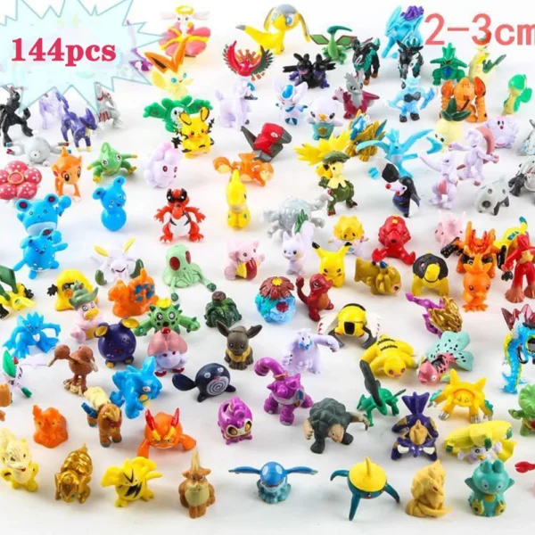 144 Style Pokemon Figure Toys Anime Pikachu Action Figure Model Ornamental Decoration Collect Toys For Children's Christmas Gift - Image 2